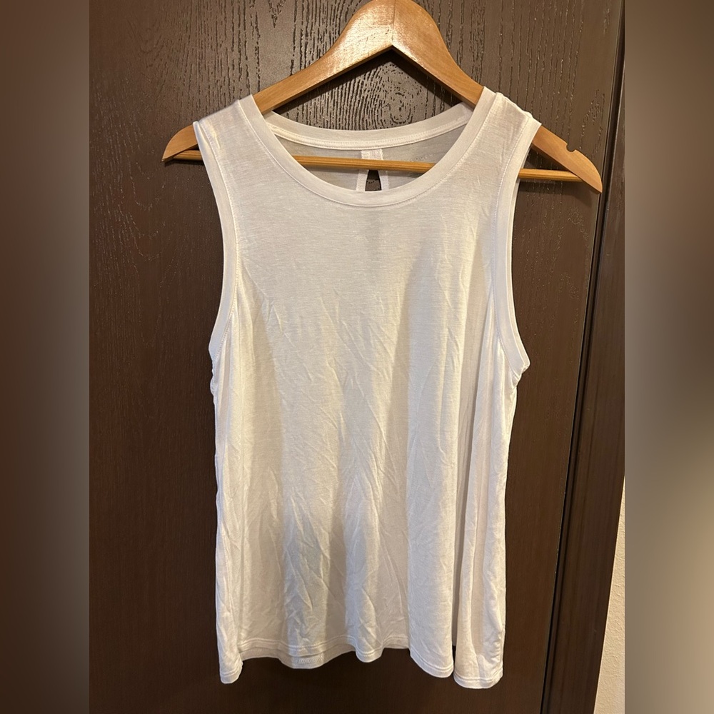 Halogen Nordstrom White Sleeveless Layering Tank Top M